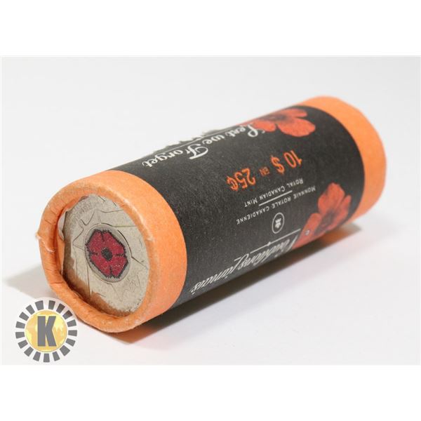 2004 COLORIZED POPPY 25 CENT ROLL UNCIRCULATED