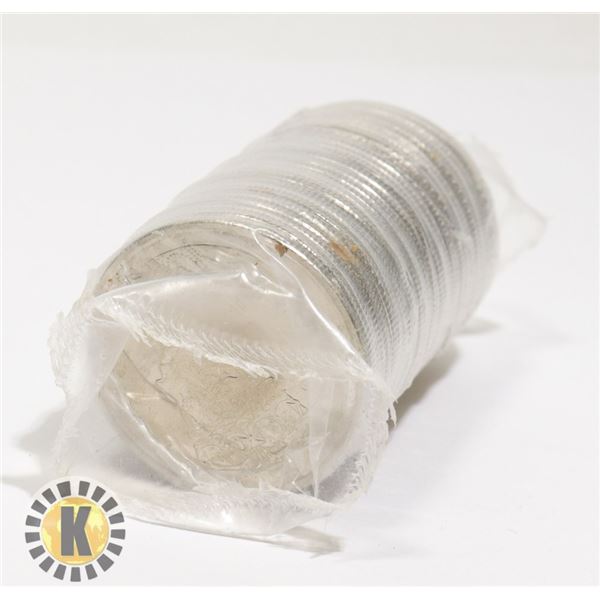 ORIGINAL ROLL OF 2002 CANADIAN 50 CENT COINS