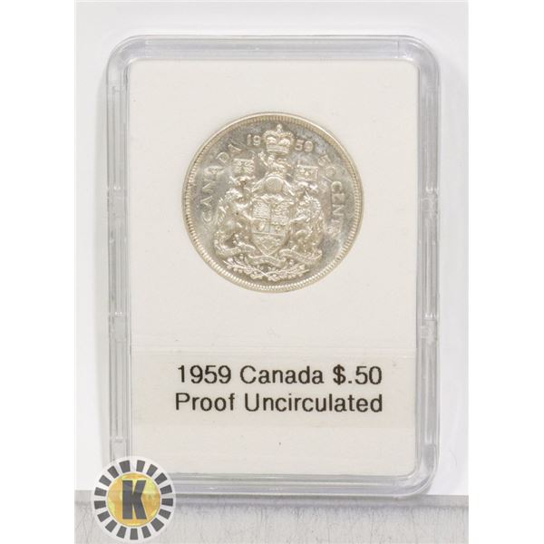 1959 CANADIAN SILVER 1/2 DOLLAR PROOF UNCIRCULATED