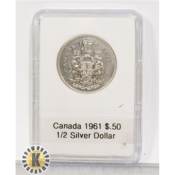1961 CANADIAN SILVER 1/2 DOLLAR