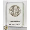 Image 1 : CANADIAN  1958 SILVER $1 PROOF CAMEO "DEATH TOTEM