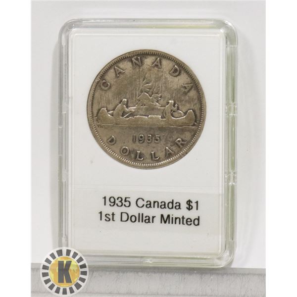 CANADIAN  1935 RARE SILVER DOLLAR 1ST CAN $1