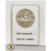 Image 1 : CANADIAN  1957 SILVER $1, PROOF CAMEO