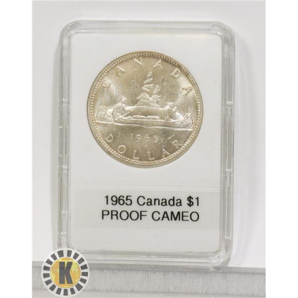 CANADIAN  1965 SILVER $1, PROOF CAMEO