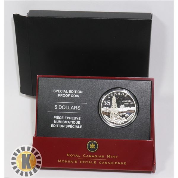 2005 SP. ED. PROOF $5 SILVER COIN, 1OZ. PURE SILV