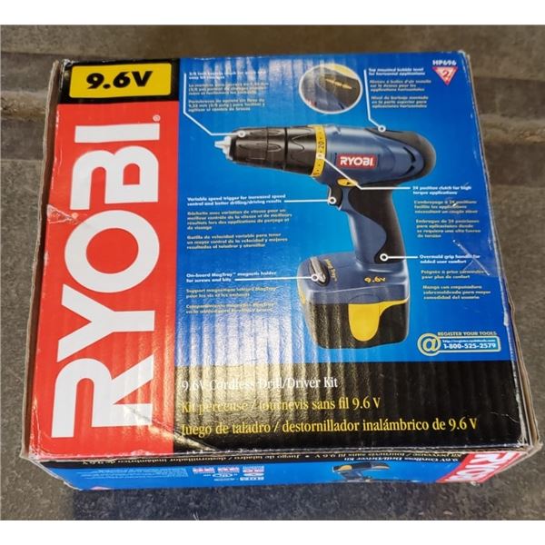 RYOBI 9.6V CORDLESS DRILL