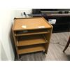 Image 1 : OAK COMPUTER STAND, DARK WOOD BOOKCASE AND WHITE BOARD