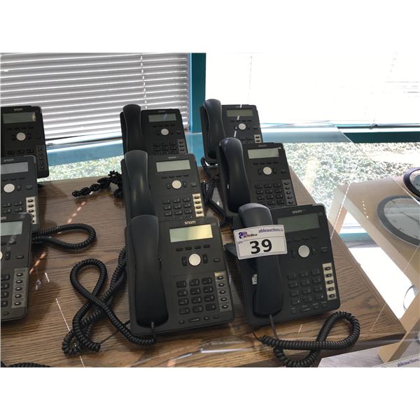 LOT OF 6 SNOM 7 SERIES VOIP PHONE HAND SETS