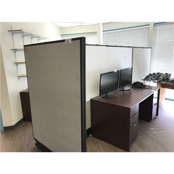 LOT OF 4 6 X 6' OFFICE PARTITIONS