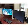 Image 1 : 2 LG 24" LCD MONITORS AND DUAL MONITOR STAND