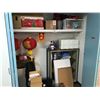 Image 1 : CONTENTS OF CLOSET INCLUDING FOLDING TABLES, HOLIDAY DECOR AND MORE