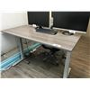 Image 1 : GREY OAK 5' ELECTRIC SIT/STAND TABLE