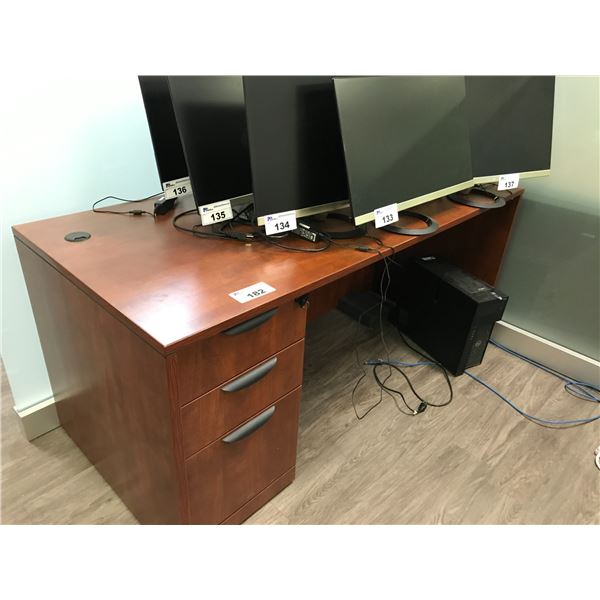 AUTUMN MAPLE 6' SINGLE PEDESTAL EXECUTIVE DESK