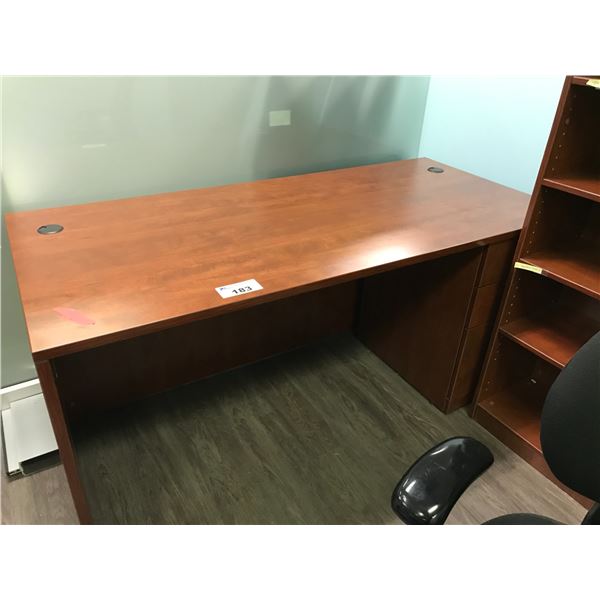 AUTUMN MAPLE 6' SINGLE PEDESTAL EXECUTIVE DESK