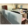 Image 1 : LOT OF 3 FROST 3 FROSTED GLASS 50" H OFFICE DIVIDERS