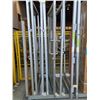Image 2 : PAIR OF ALUMINUM FRAME AND GLASS COMMERCIAL DOUBLE SLIDING DOORS 33" X 82"