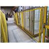 Image 2 : 3 PANELS AND 4 UPRIGHTS OF YELLOW METAL MESH BOLT DOWN FENCING