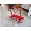 Image 2 : RED METAL MOBILE SHEET METAL/GLASS PRODUCT CART