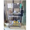 Image 1 : ROLLING 3 TIER WORK CART AND CONTENTS