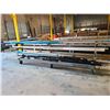 Image 1 : LOT OF ASSORTED ALUMINUM CONTENTS ON MATERIAL RACK