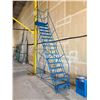 Image 2 : BLUE CANWAY MOBILE 16 STEP SHOP STAIR WITH 12' PLATFORM HEIGHT (OVERALL HEIGHT 15')