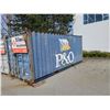Image 2 : 20' SEA CONTAINER WITH BARN DOORS, BLUE - CONTAINS WOOD RACKING