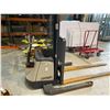 Image 1 : CROWN SX3000-40 3,000 LB CAPACITY ELECTRIC PALLET MOVER WITH 14' LIFT, BUILT IN CHARGER AND 440HRS