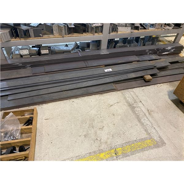 LOT OF ASSORTED STEEL FLAT STOCK (ON GROUND)