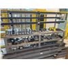 Image 1 : STEEL WORK BENCH, 10'W X 6'T X 22"D, 3 TIER STOCK RACK ON TOP