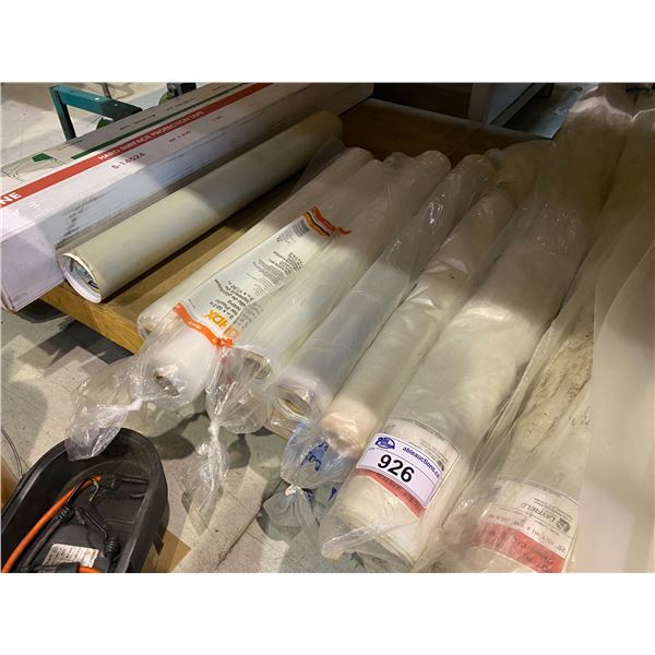 LOT OF CLEAR PLASTIC SHEATING AND PROTECTION TAPE