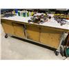 Image 1 : LARGE MOBILE WORK BENCH WITH LOCKING STORAGE, 4' X 8'