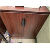 Image 2 : MAHOGANY CREDENZA, SMALL MAHOGANY CABINET, COAT STAND