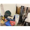 Image 1 : LOT OF MISC. ITEMS INC. 2 FOLDING TENTS, FISHING RODS, TARPS AND MORE