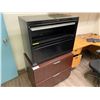 Image 1 : MAHOGANY 2 DRW LATERAL FILE CABINET AND BLACK 2 DRW LATERAL FILE CABINET