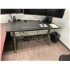 Image 1 : IKEA IDASEN DARK WOOD ELECTRIC ADJUSTABLE STANDING HEIGHT DESK 31 1/2" D X 63" W X 50" MAX H X 24"