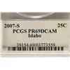 Image 3 : 2007-S IDAHO QUARTER PCGS PR69 DCAM