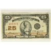 Image 1 : 1923 DOMINION OF CANADA 25 CENT FRACTIONAL