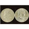 Image 1 : 1962-D & 1963-D FRANKLIN HALF DOLLARS