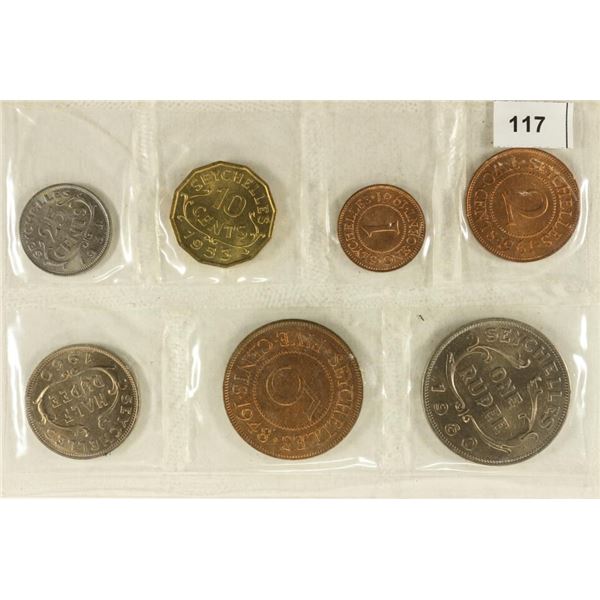 1948-1961 SEYCHELLES UNC COIN SET 7 COINS