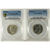 Image 1 : 2-PCGS SLABBED COINS 1958-D WASHINGTON SILVER