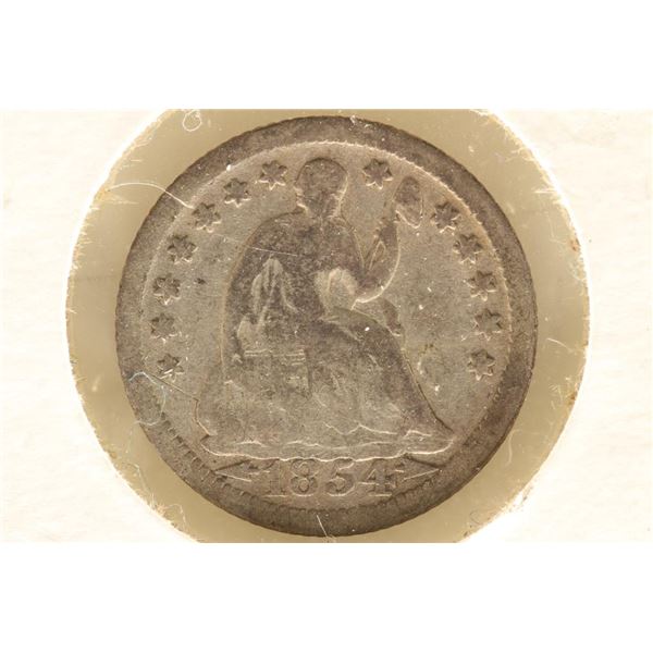 1854 SEATED LIBERTY HALF DIME