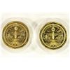 Image 2 : 2-1991 MARSHALL ISLANDS BRASS $10 BRILLIANT UNC'S