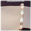 Image 1 : NEW SOLID 14K GOLD OPAL TENNIS BRACELET 7.25