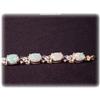 Image 2 : NEW SOLID 14K GOLD OPAL TENNIS BRACELET 7.25
