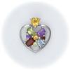 Image 2 : NEW! Gemstone Heart Amethyst Garnet Necklace