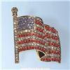 Image 1 : USA AMERICAN FLAG PIN SWAROVSKI CRYSTALS 1.5”