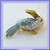 Image 1 : NEW TOUCAN PIN BROOCH GOLD SWAROVSKI CRYSTALS