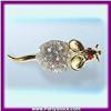 Image 1 : MOUSE PIN BROOCH GOLD SWAROVSKI CRYSTAL WHITE