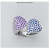 Image 1 : Swarovski Crystals Sterling Silver RING SOLID NEW