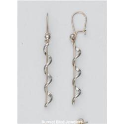 2.5" Solid 14K Gold Dangle Drop Earrings NEW